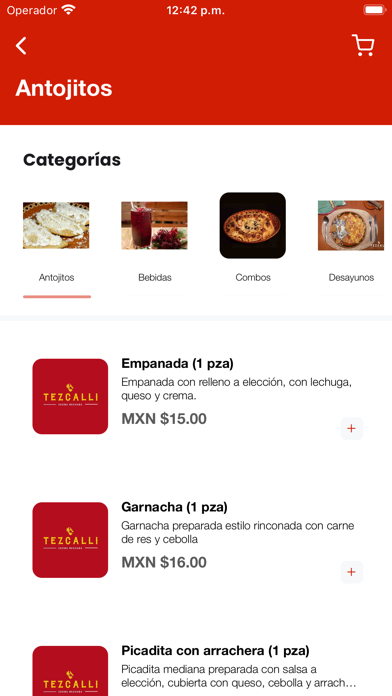 Tezcalli cocina mexicana Screenshot