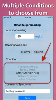 glucotrack-blood sugar monitor iphone screenshot 2