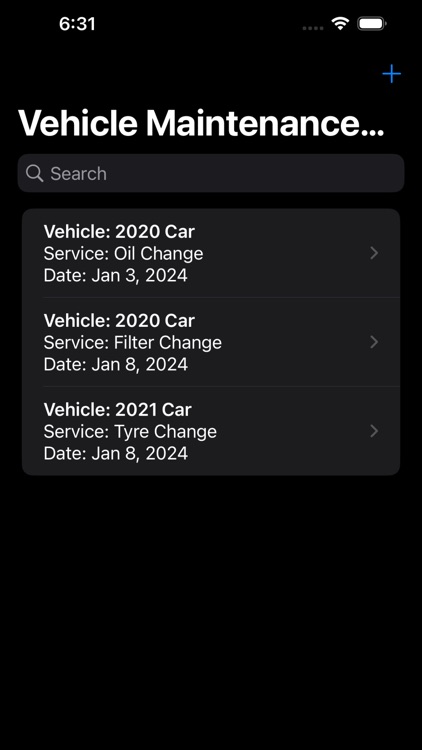 Vehicle Maintenance Log
