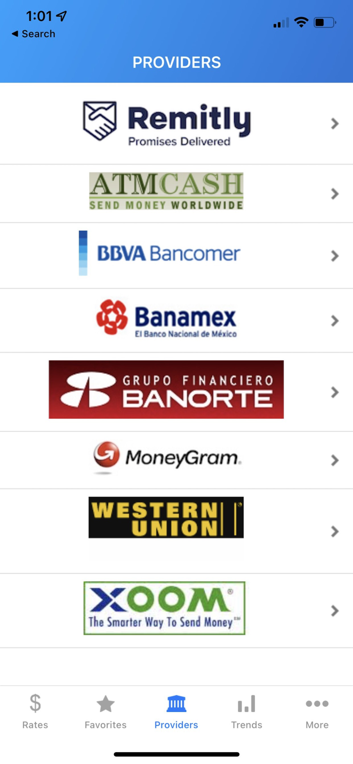 MXN Peso Exchange Rates