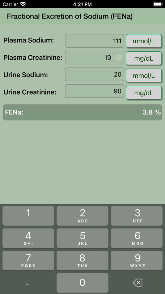 #9. FENa Calculator (iOS) 由: Krzysztof Gwiazda