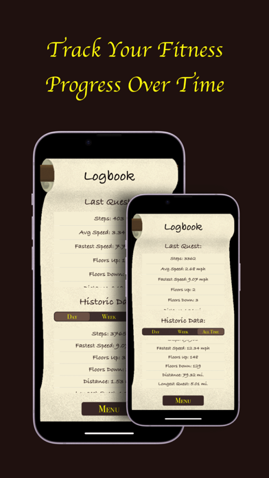 Brave Adventurers Fitness Log Screenshot