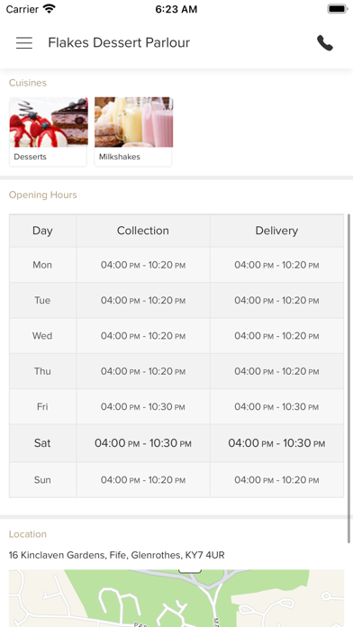 Flakes Dessert Parlour Screenshot