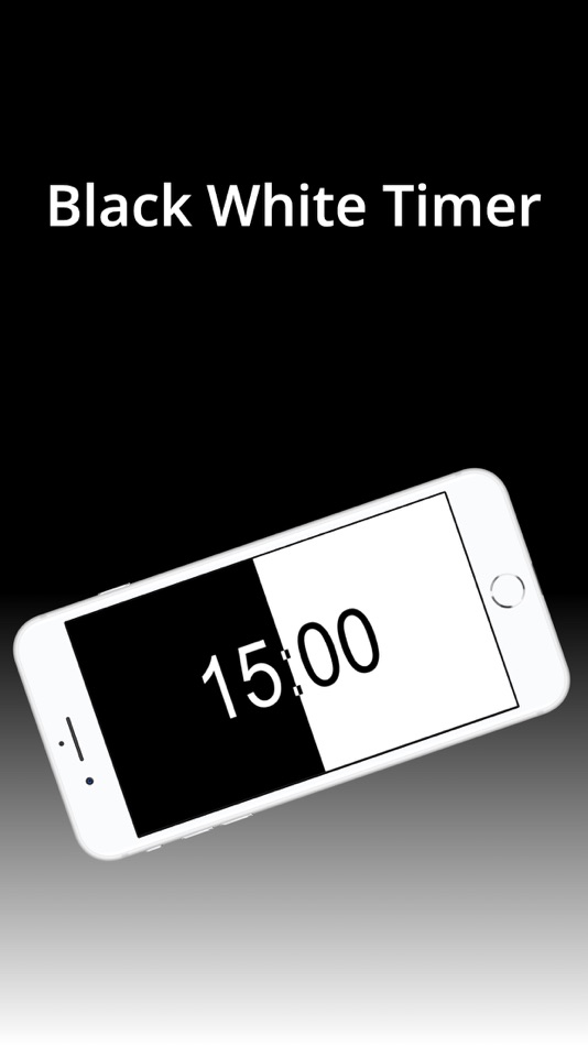 #1. Black White Timer (iOS) 由: Mehmet Akif ERSOY