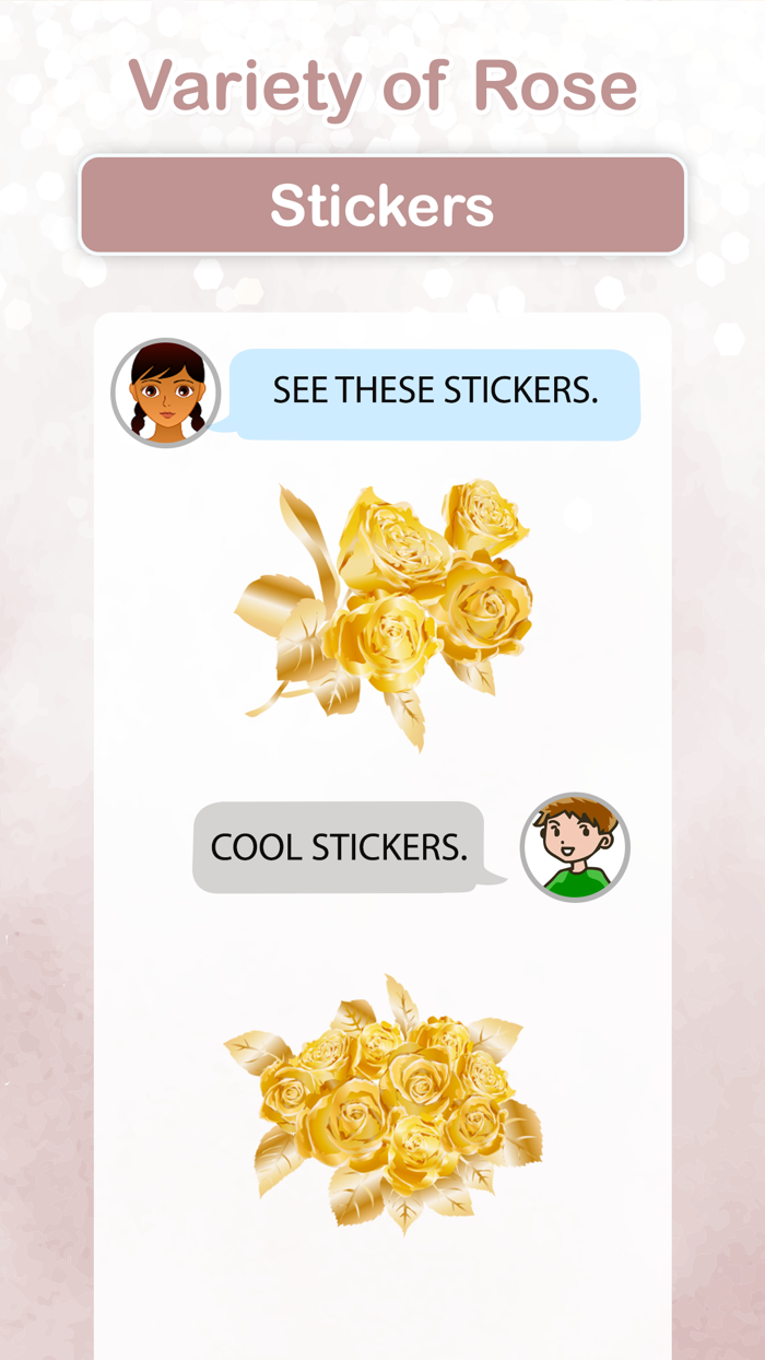 Variety of Rose Stickers