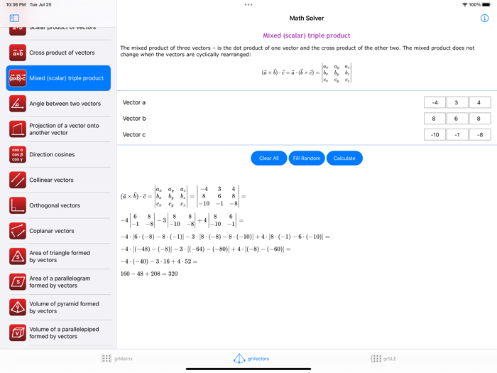 Linear Algebra - Matrix Solver