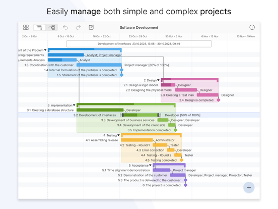 Screenshot #4 pour Project Office X: Gantt chart