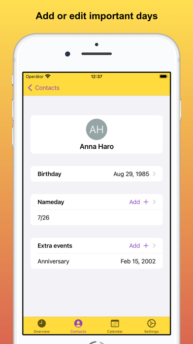 iDays - Namedays & Birthdays Screenshot