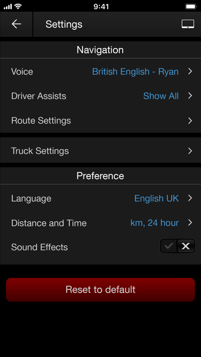 DAF Truck Navigation Screenshot