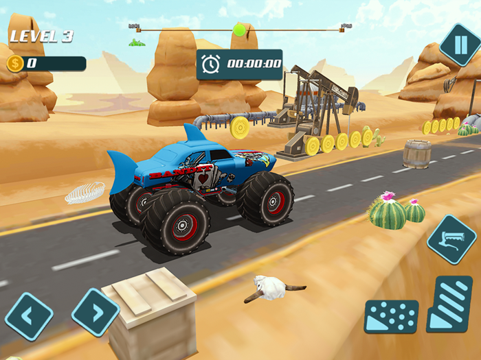 Xtreme Monster Truck Car Race