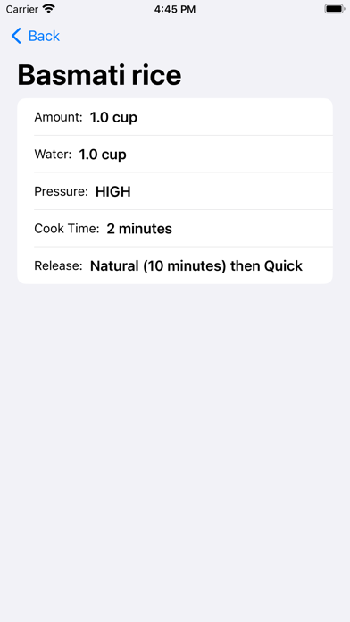 Ninja Foodi Cooking Charts Screenshot