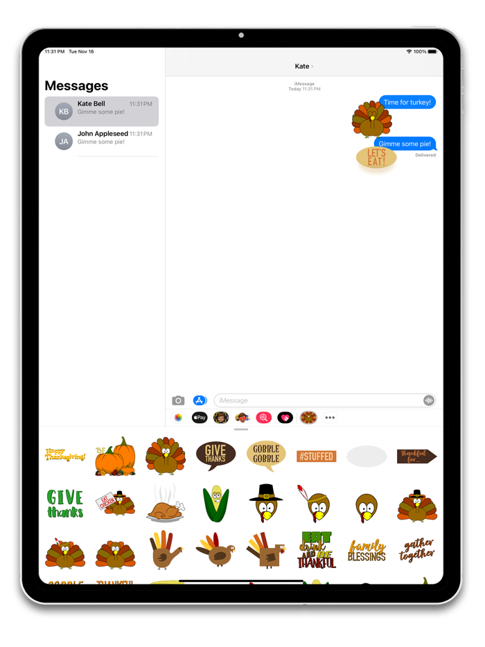 Thanksgiving Fun Stickers