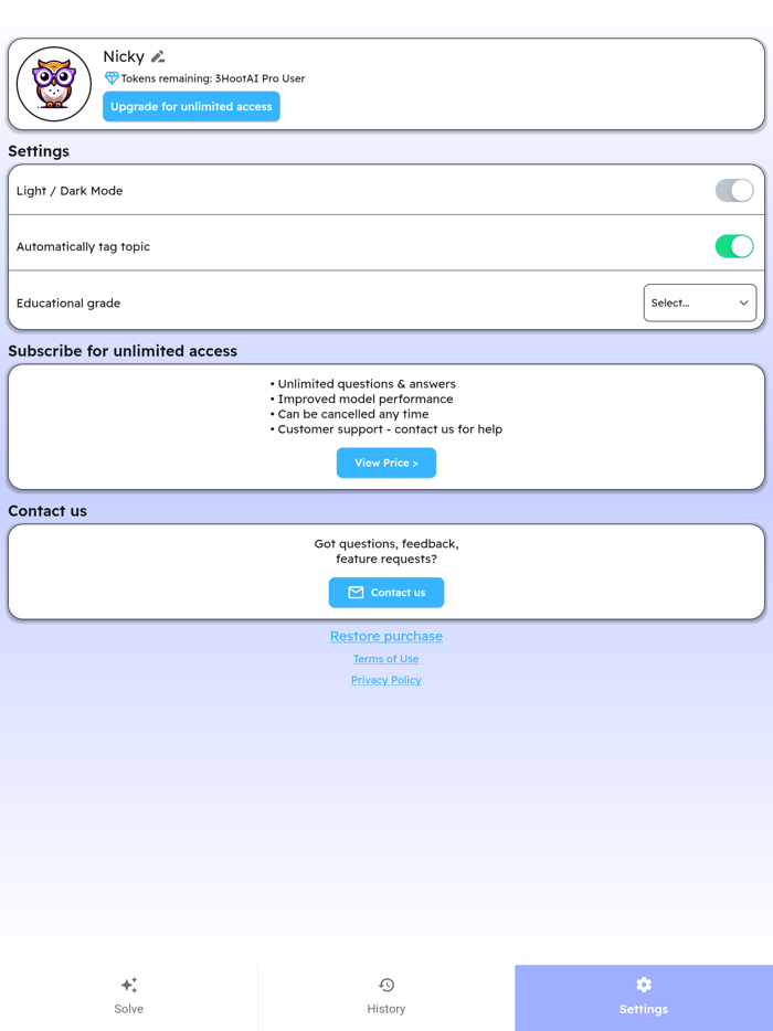 AI Homework Helper by HootAI