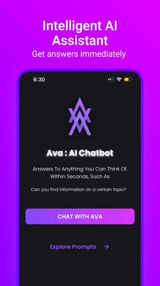 #1. Ava : AI Chatbot (iOS) Podle: Apex Supplements LLC