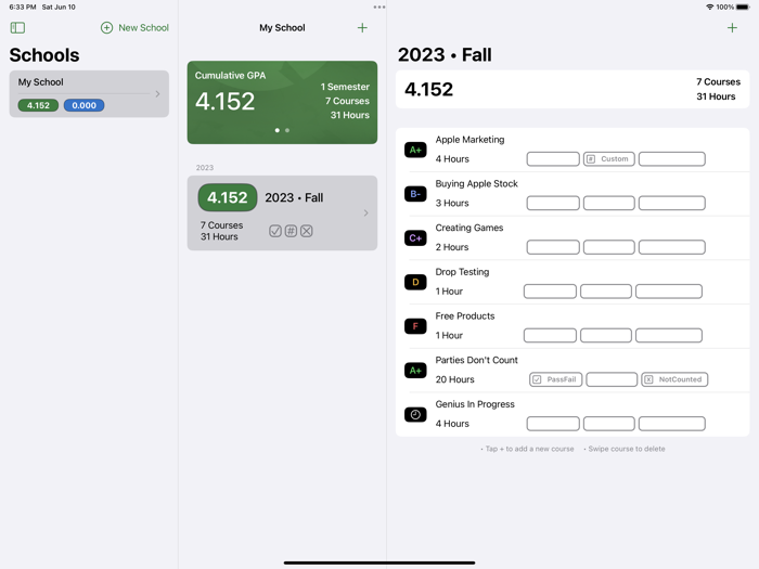 Fourpoint - A GPA Calculator