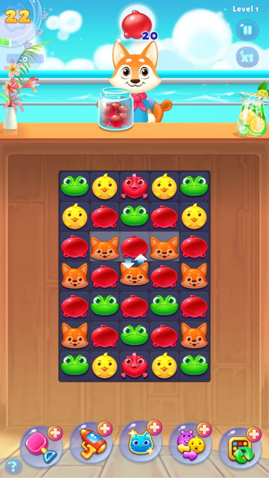 Summer Friends match 3 puzzles Screenshot