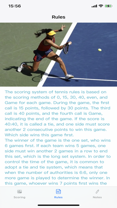 TennisScoringRules Screenshot