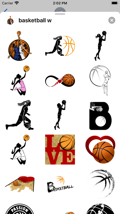 Women's Basketball Stickers Screenshot