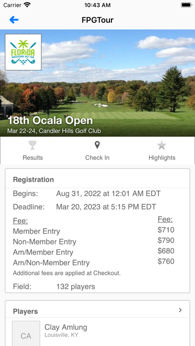 Florida Professional Golf Tour Screenshot