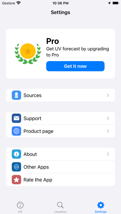 UV Index - Sun rays Screenshot