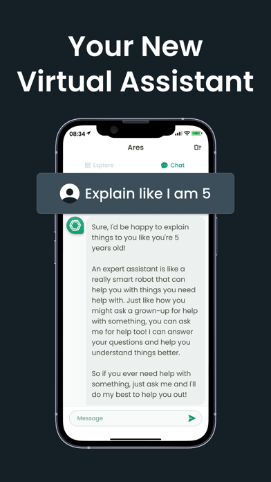 Ares: AI Chatbot Assistant Screenshot