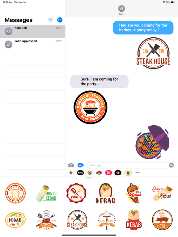 Screenshot #6 pour Barbeque BBQ Grill Stickers