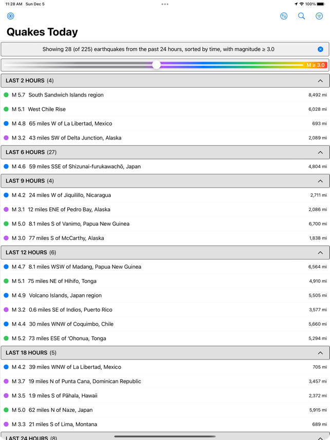 ‎Quakes Today Screenshot