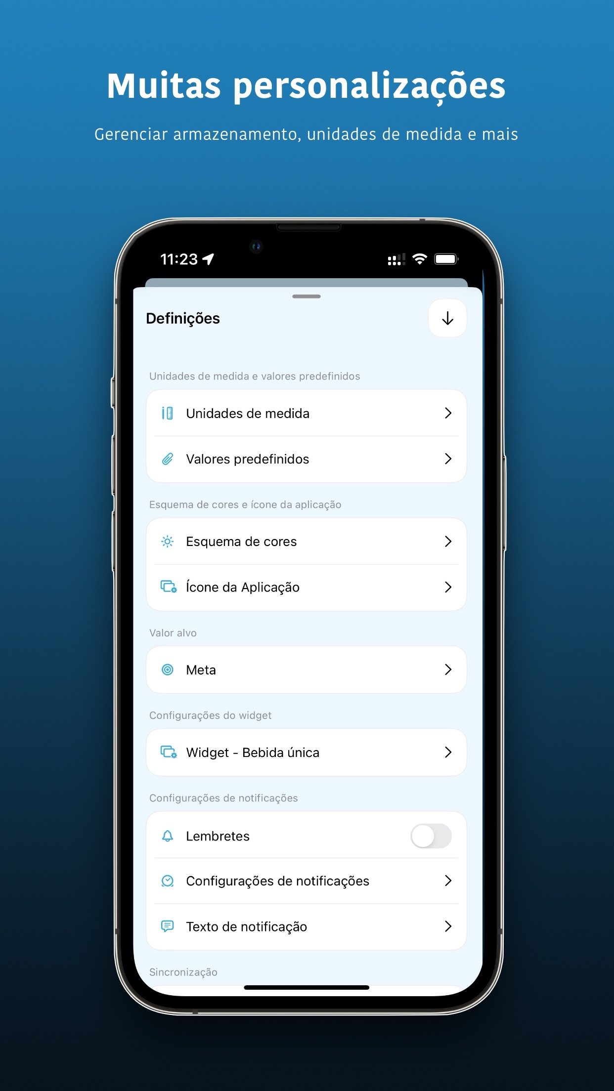 Screenshot do app Water - Tracker/Reminder