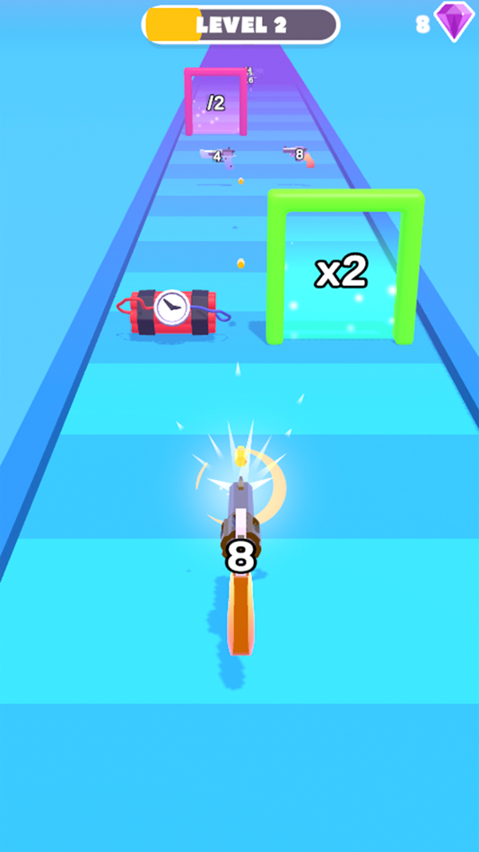 #4. Gun Merge 2048 (iOS) By: Vitalii Halak