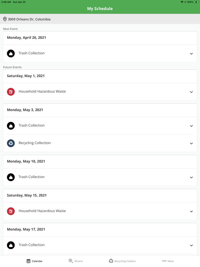 COMO Recycle and Trash