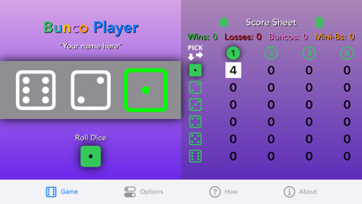 Bunco Player Screenshot
