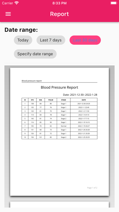 SpearfishBloodPressure Screenshot