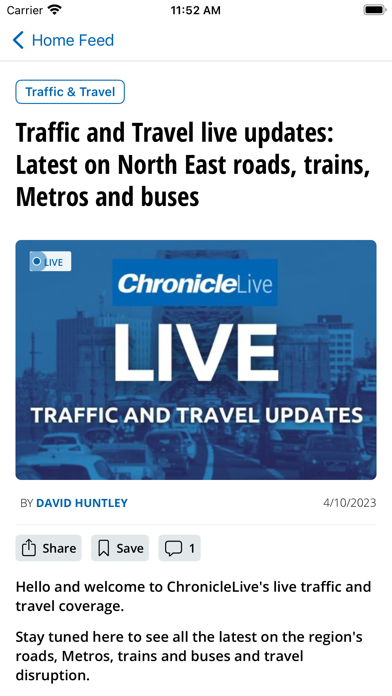 Newcastle Chronicle Screenshot