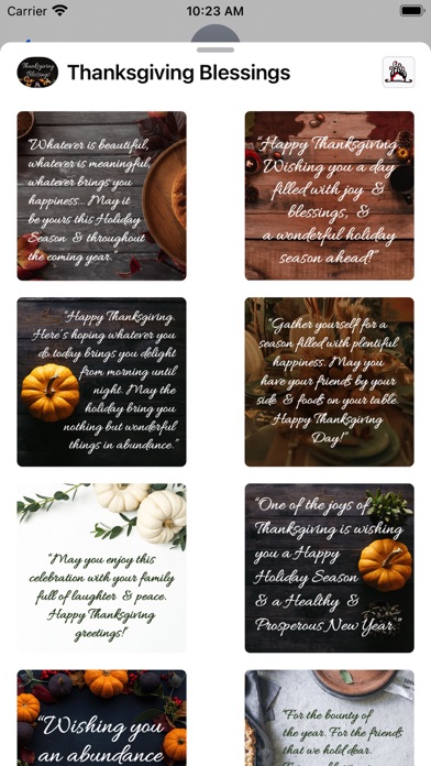 Thanksgiving Blessings Screenshot