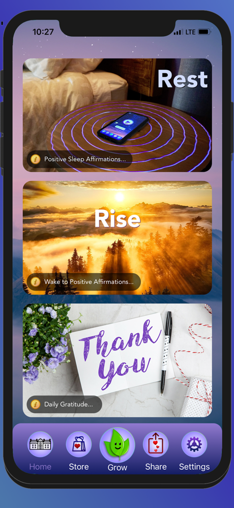 Rest Rise Grow - Affirmations screenshot 1