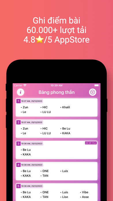 Screenshot #1 pour Ghi điểm bài