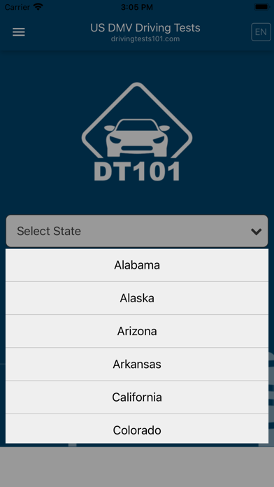 US DMV Driving Tests Screenshot