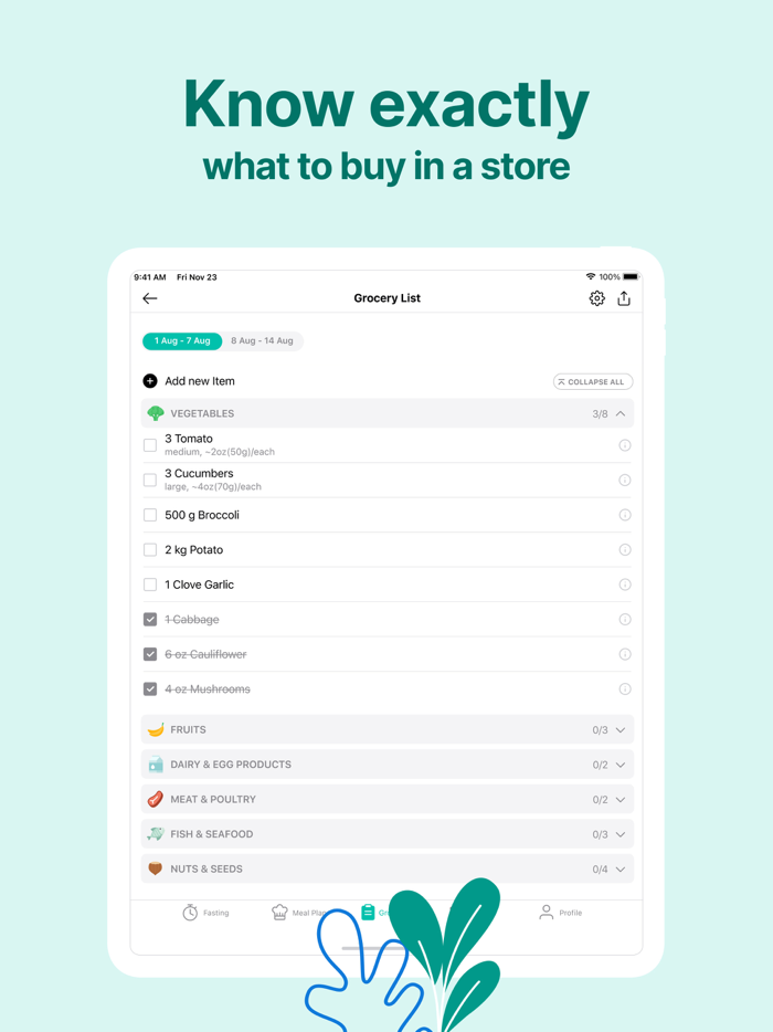 Organic Meals Fasting and Keto