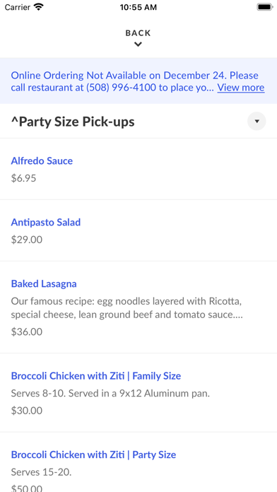 Riccardi's Italian Restaurant Screenshot