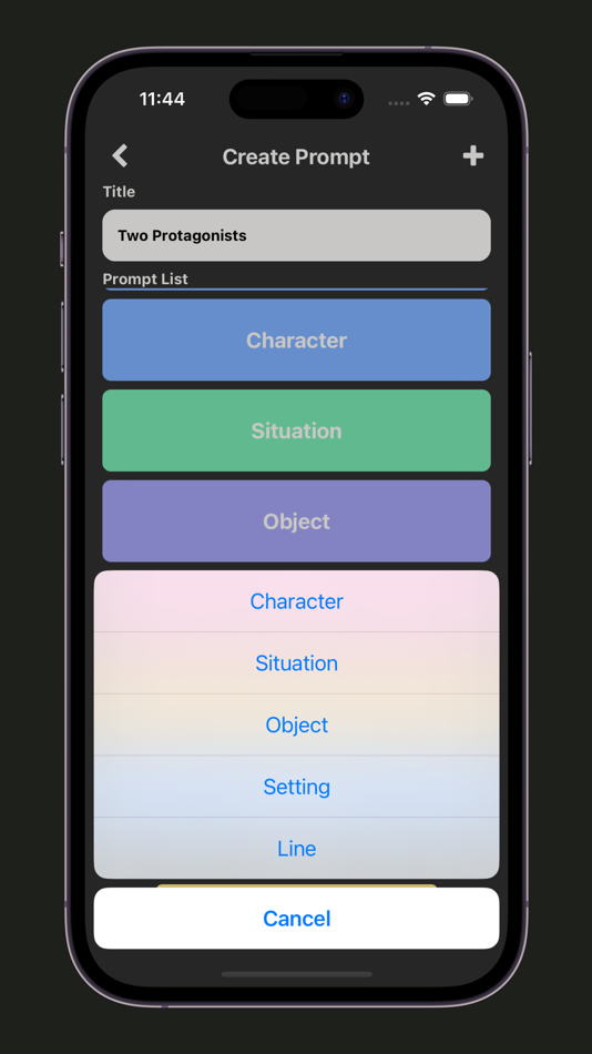 #2. Writing Prompt Generator (iOS) Podle: Laslow Media Labs LLC