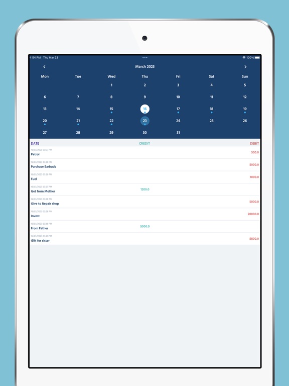 Digital Cashbook: Manage Money iPad screenshot 5 - Business app