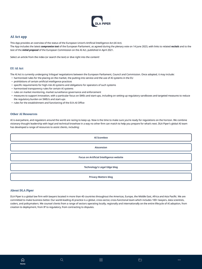 DLA Piper - EU AI Act