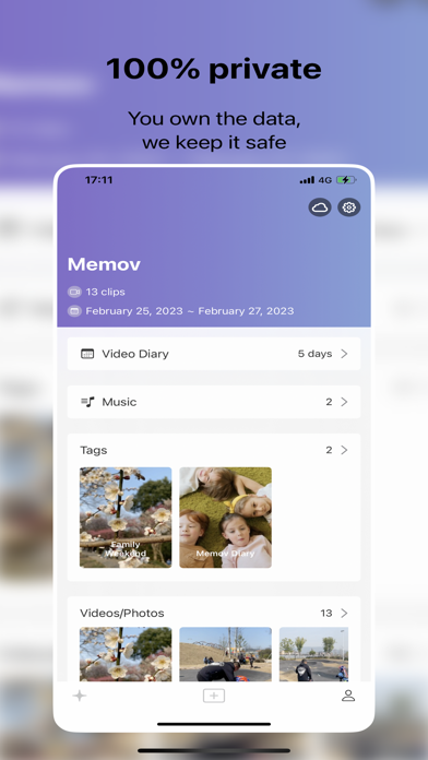 Memov-Video diary for memories Screenshot