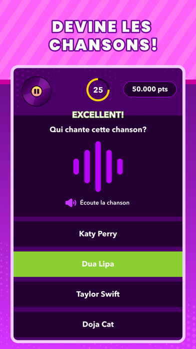 Screenshot #1 pour Trivial Musique Quiz