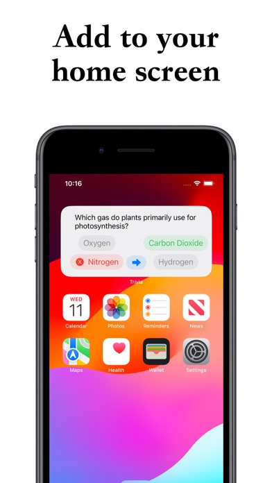 Trivia Widget Screenshot