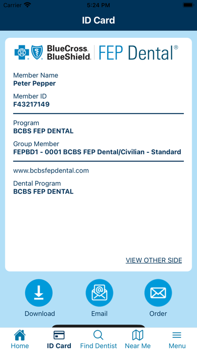 BCBS FEP Dental Screenshot