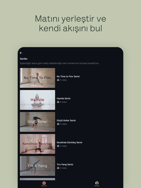 Flov Studio: Yoga & Meditasyon iPad screenshot 6 - Health & Fitness app