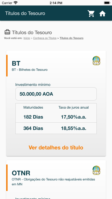 Portal do Investidor Screenshot