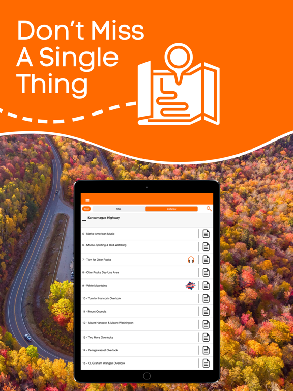Kancamagus Byway: GPS Guide iPad screenshot 4 - Travel app