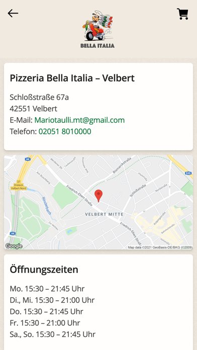 Pizzeria Bella Italia Velbert Screenshot